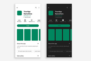 Google Play App Mockup PSD