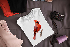 Red Cardinal PNG Christmas Bundle