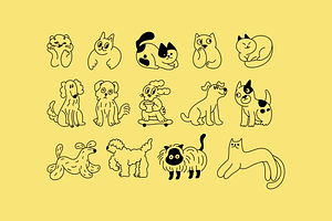 Pets And Mascots, Vector Elements