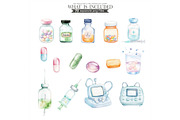 Hospital Watercolor, medical clipart, an Illustration by CharmClipart (Thumbnail 6 of 9)