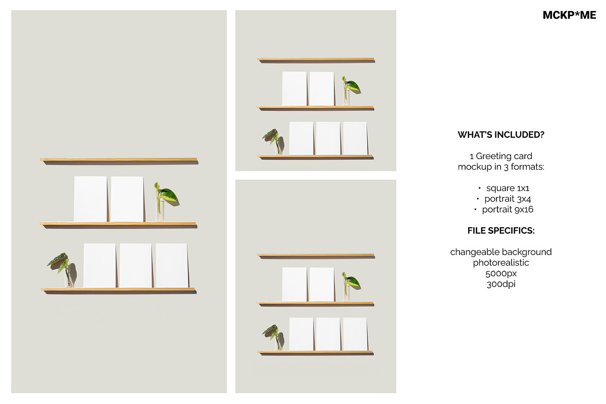 A5/A6/B6/5x7 greeting card mockup, a Merchandise Mockup by MCKP*ME (Photo 2 of 3)