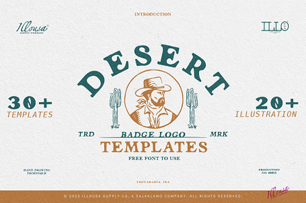 30+Vintage Western Logo Templates, a Branding & Logo Template by Illousa