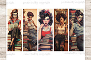 Pin Up Printable Bookmarks | Retro, a Person Illustration by GlamArtZhanna (Thumbnail 2 of 3)