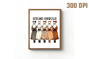 Vintage Halloween Squad Ghouls Png, an Illustration by Libby Wishes (Thumbnail 4 of 6)