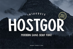 Hostgor - Modern Sans Font, a Sans Serif Font by Iqsiart Studio