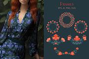 Deco flowers vector set, a Graphic by Veleri (Thumbnail 5 of 6)