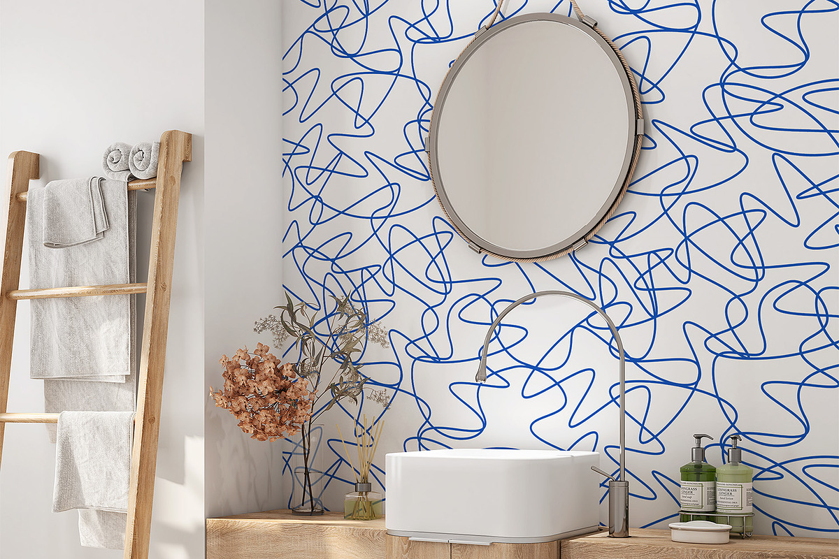 Blue Lines, a Graphic by MalyskaStudio (Photo 2 of 5)
