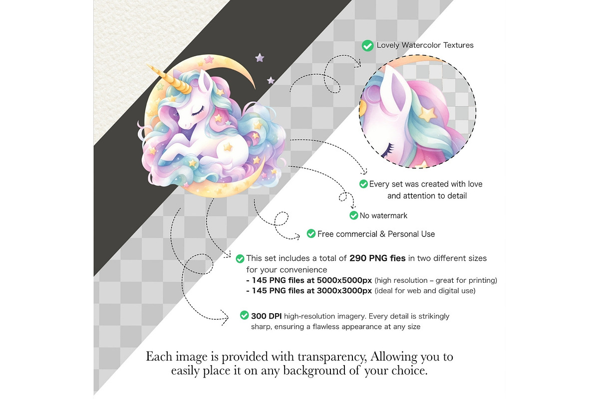 Pastel Unicorn Watercolor Clipart, an Illustration by CharmClipart (Photo 10 of 10)