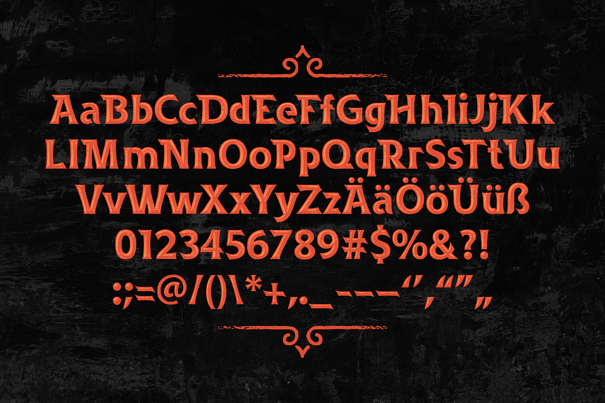 Rusted Bevel Typeface preview 4