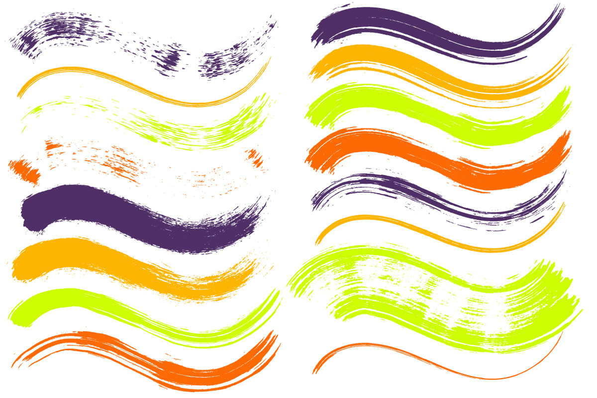 55 Vector Paint Brushes preview 4