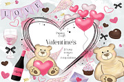 Valentines Day Clipart, an Illustration by Papaya Craft (Thumbnail 1 of 4)