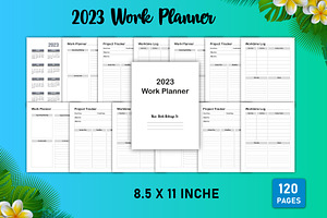 Editable 2023 Work Planner KDP