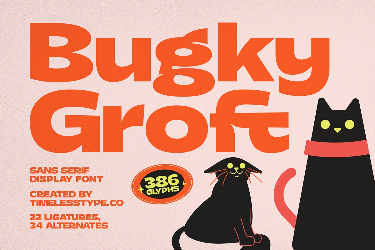 Bugky Groft - Bold Retro Sans, a Sans Serif Font by timelesstype.co (Photo 1 of 15)