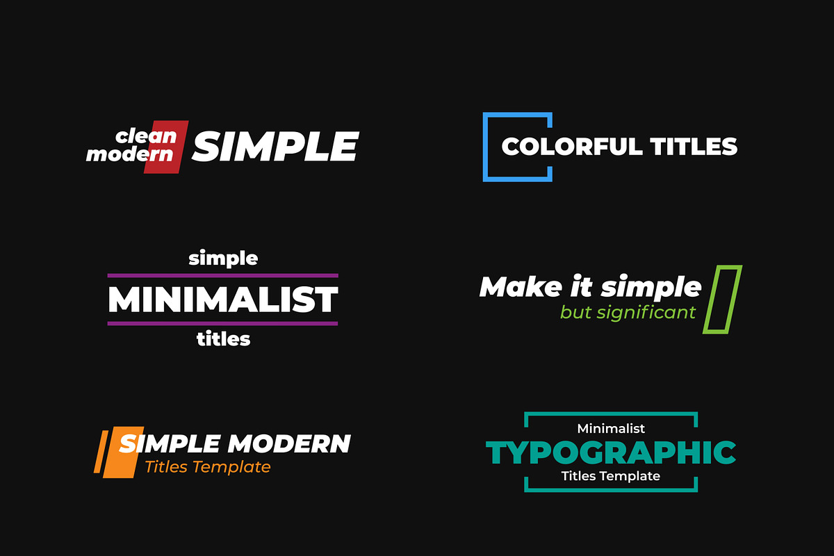 Colorful Titles v3 - MOGRT, a Templates & Theme by xyGraphic (Photo 1 of 2)