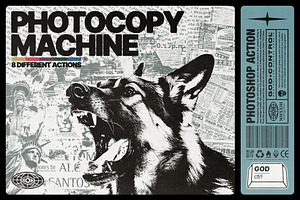 Photocopy Machine Photoshop Action