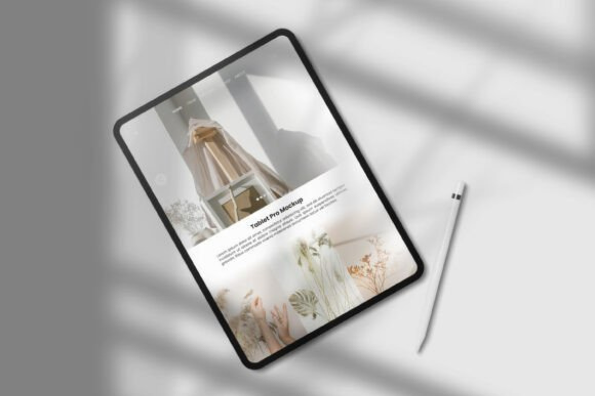 Top View Minimalist Tablet Mockup, an Android Mockup by Akrinity Digital (Photo 2 of 3)