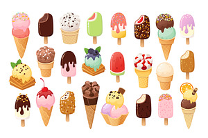 80 Ice Creams Constructor Elements