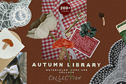 Autumn Watercolor and Lace Collage, an Object Graphic by Laras Wonderland (Thumbnail 1 of 13)