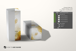 Set Of Tall Box Packaging Mockup