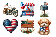 Watercolor the Great American Clipar, an Illustration by Daily.Designs (Thumbnail 2 of 4)