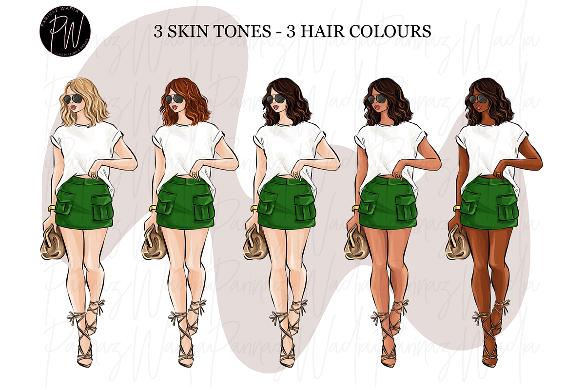 Fashion Girls 56 clipart png, an Illustration by Parinaz Wadia Design (Photo 2 of 9)