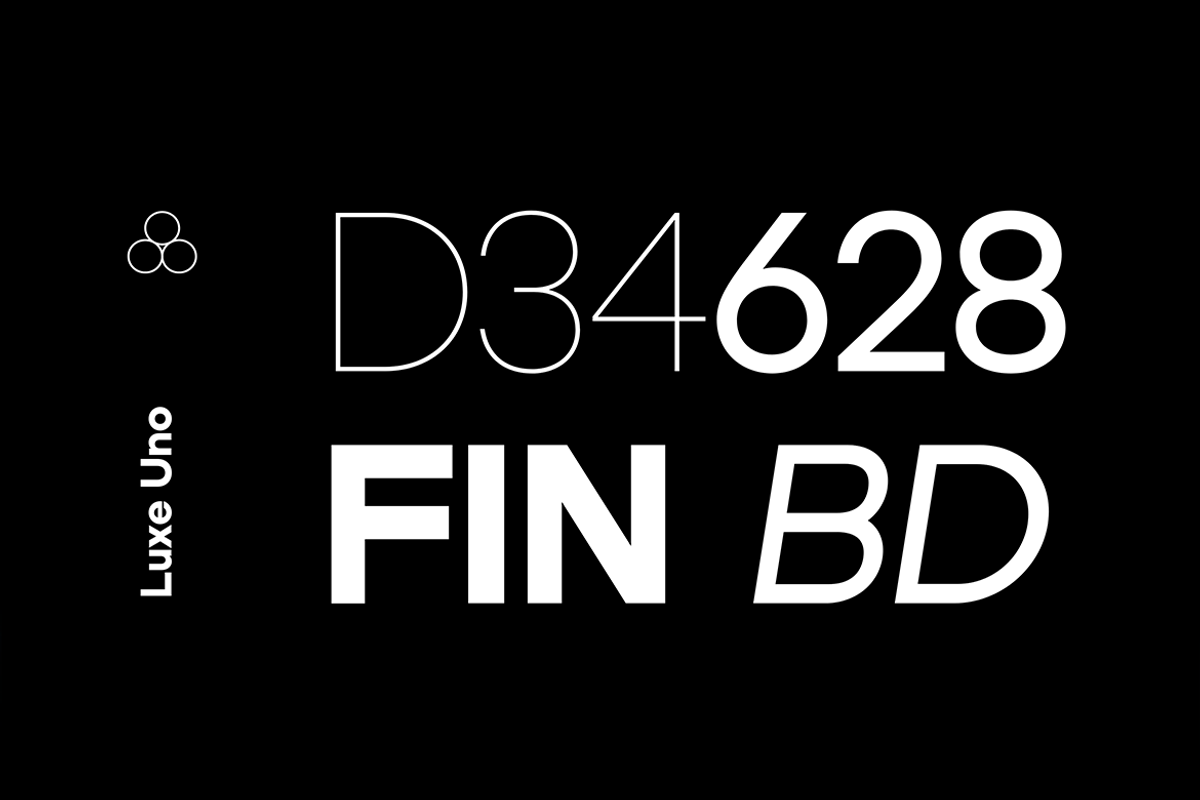 LUXE UNO - Modern Font Family, a Sans Serif Font by Designova® (Photo 9 of 14)