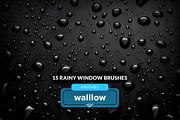 Raindrops on Window Photoshop brush, a Brush Add-On by Walllow Creatives (Thumbnail 1 of 3)