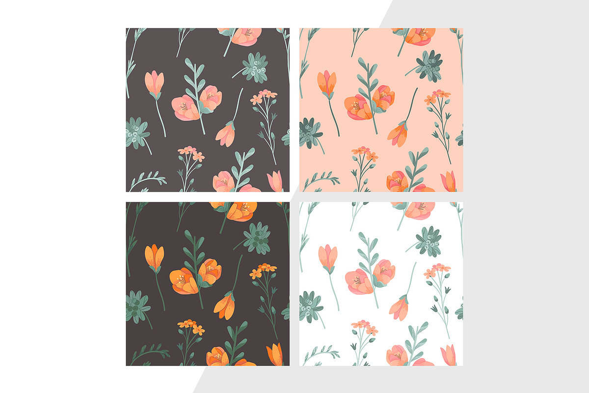 Floral seamless pattern, a Pattern Graphic by hanifa_design (Photo 3 of 10)