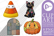 Halloween Patchwork Sublimation, a Seasonal Illustration by Artnoy (Thumbnail 9 of 18)