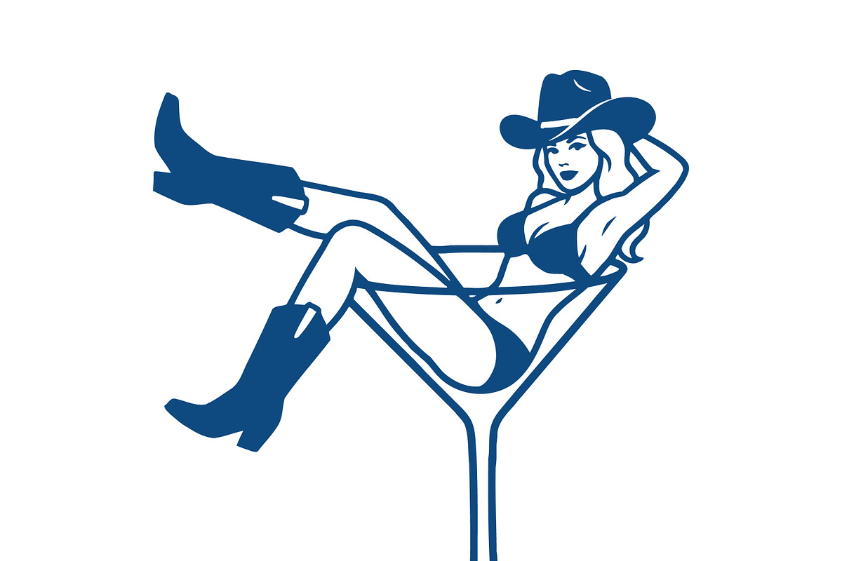 Cowgirl Cocktail Diva Graphic, a Person Illustration by CarWrap design (Photo 3 of 3)