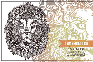 Ornamental Hand Drawn Lion