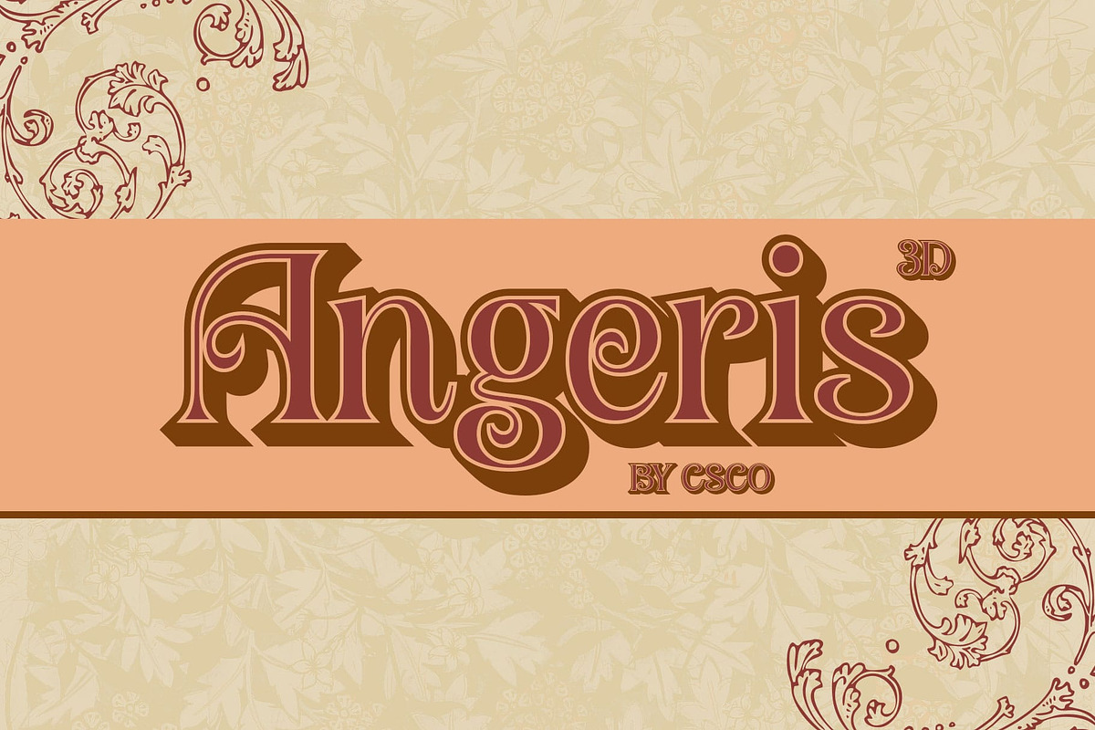 Angeris 3D, a Serif Font by Craft Supply Co. (Photo 1 of 8)