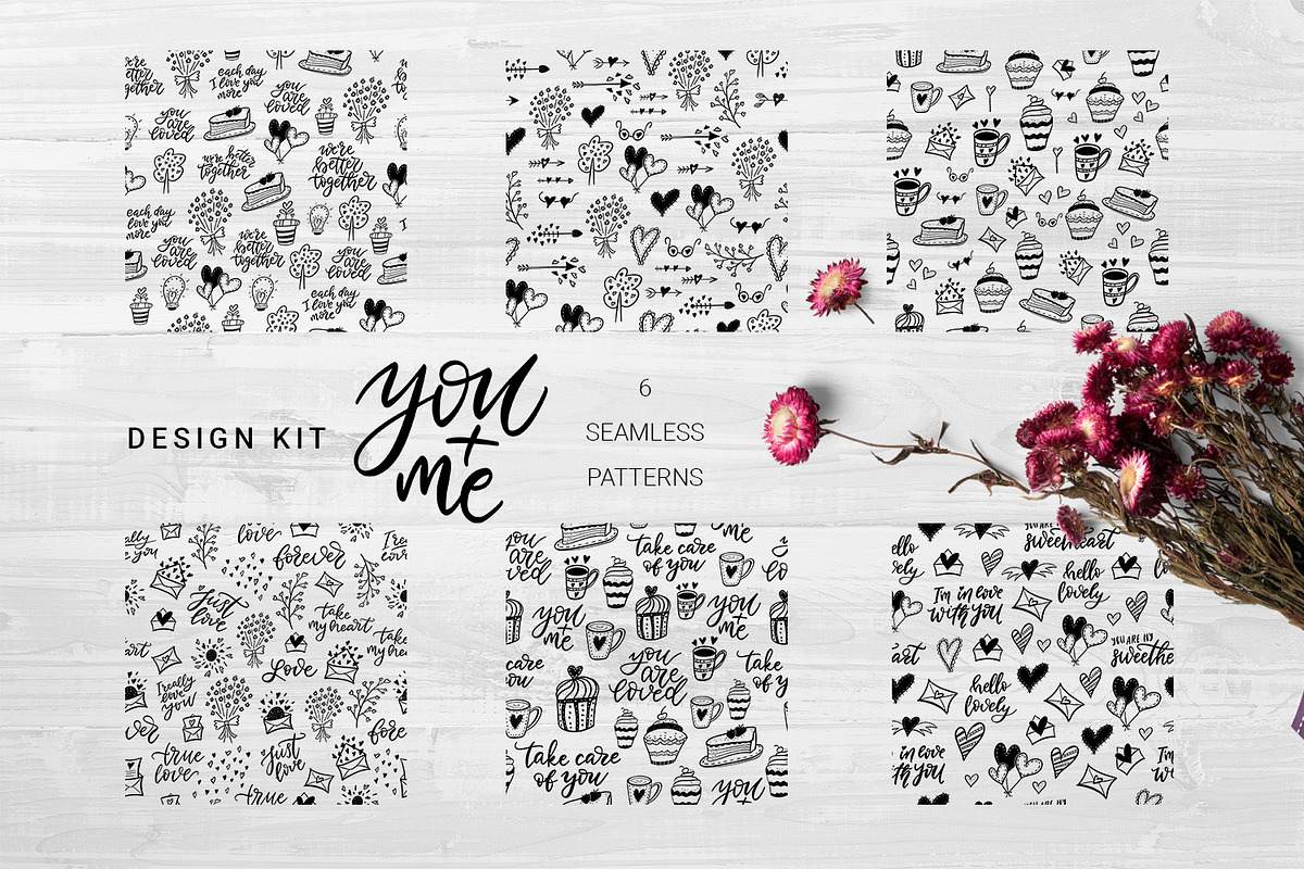 You + Me: hand drawn design kit, an Object Graphic by Gray Cat Graphics (Photo 14 of 21)