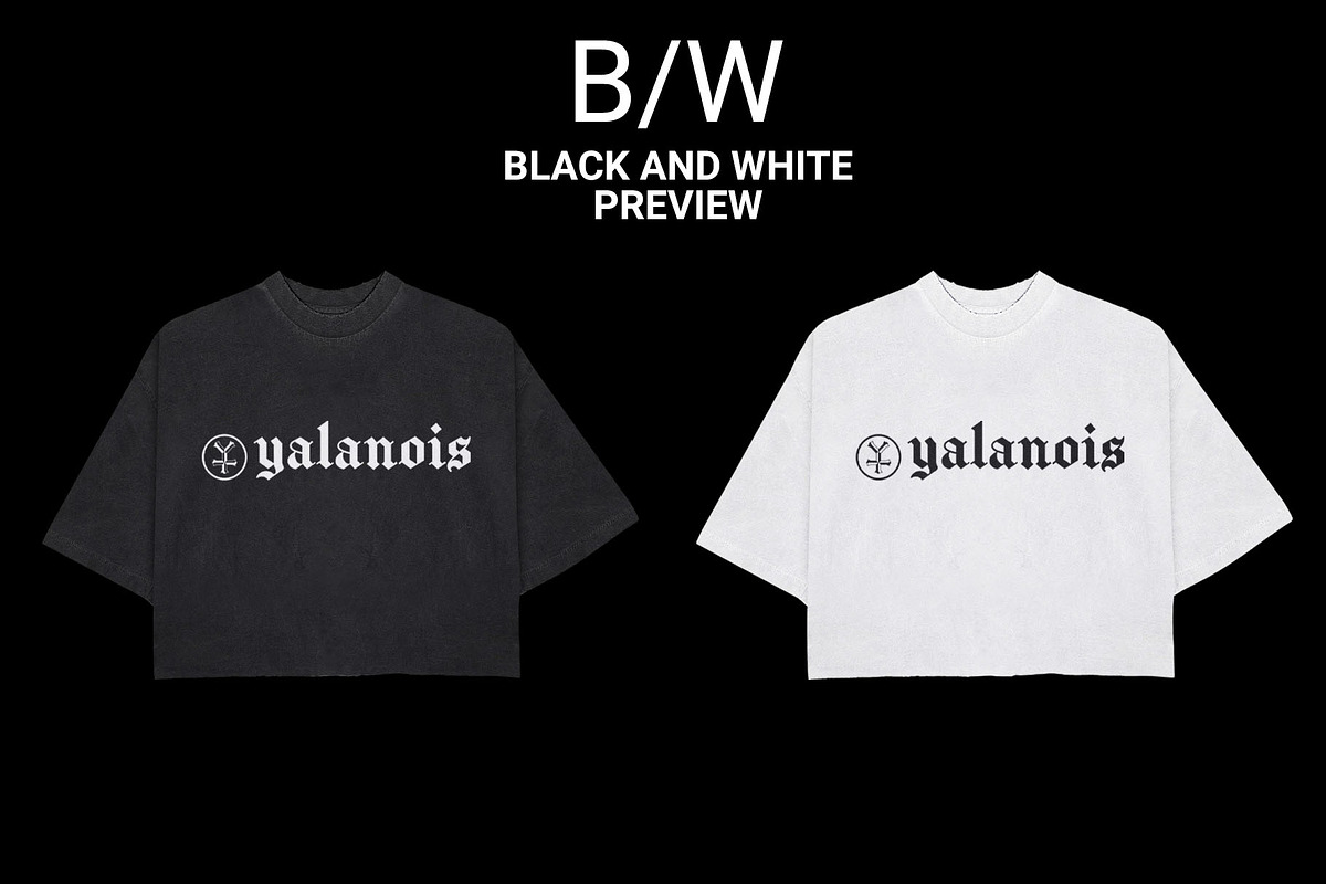 oversized cropped t-shirt mockup, a Shirt Mockup by yalanois (Photo 2 of 5)
