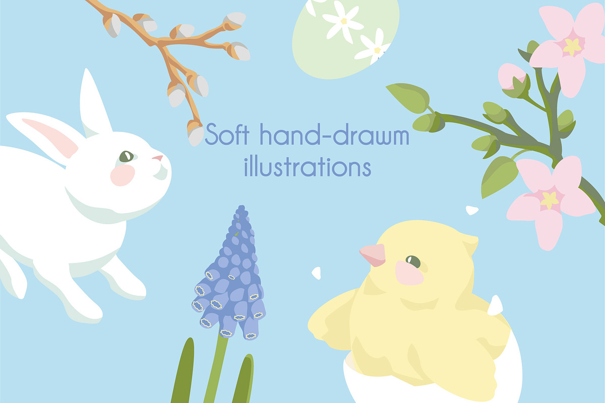 Soft Easter and Spring Design Kit, a Seasonal Illustration by statica (Photo 5 of 7)