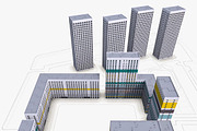 Residential Complex Buildings, an Architecture 3D Model by 3DNUTS (Thumbnail 2 of 12)