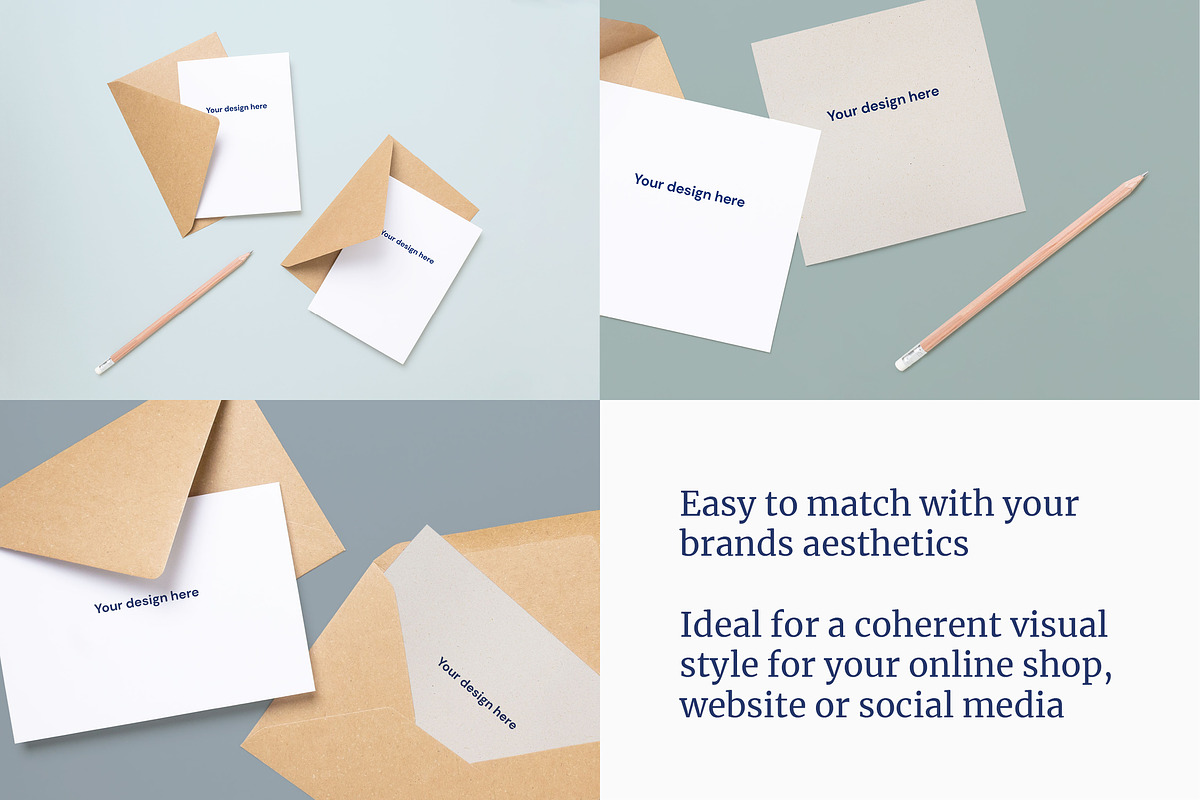 Card Kraft Envelope Mockup Bundle, a Product Mockup by Studio MVDM (Photo 6 of 9)