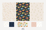 Watercolor Dinosaur clipart patterns, an Animal Illustration by tatiletters (Thumbnail 6 of 11)