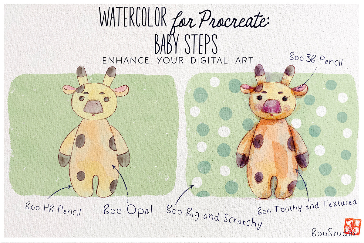 Baby Steps: Procreate Watercolor Set, a Brush Add-On by BooStudio (Photo 6 of 10)