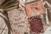 Floral Modern Wedding Invitation Set, an Invitation Template by StudioVonBraitenberg (Thumbnail 1 of 10)