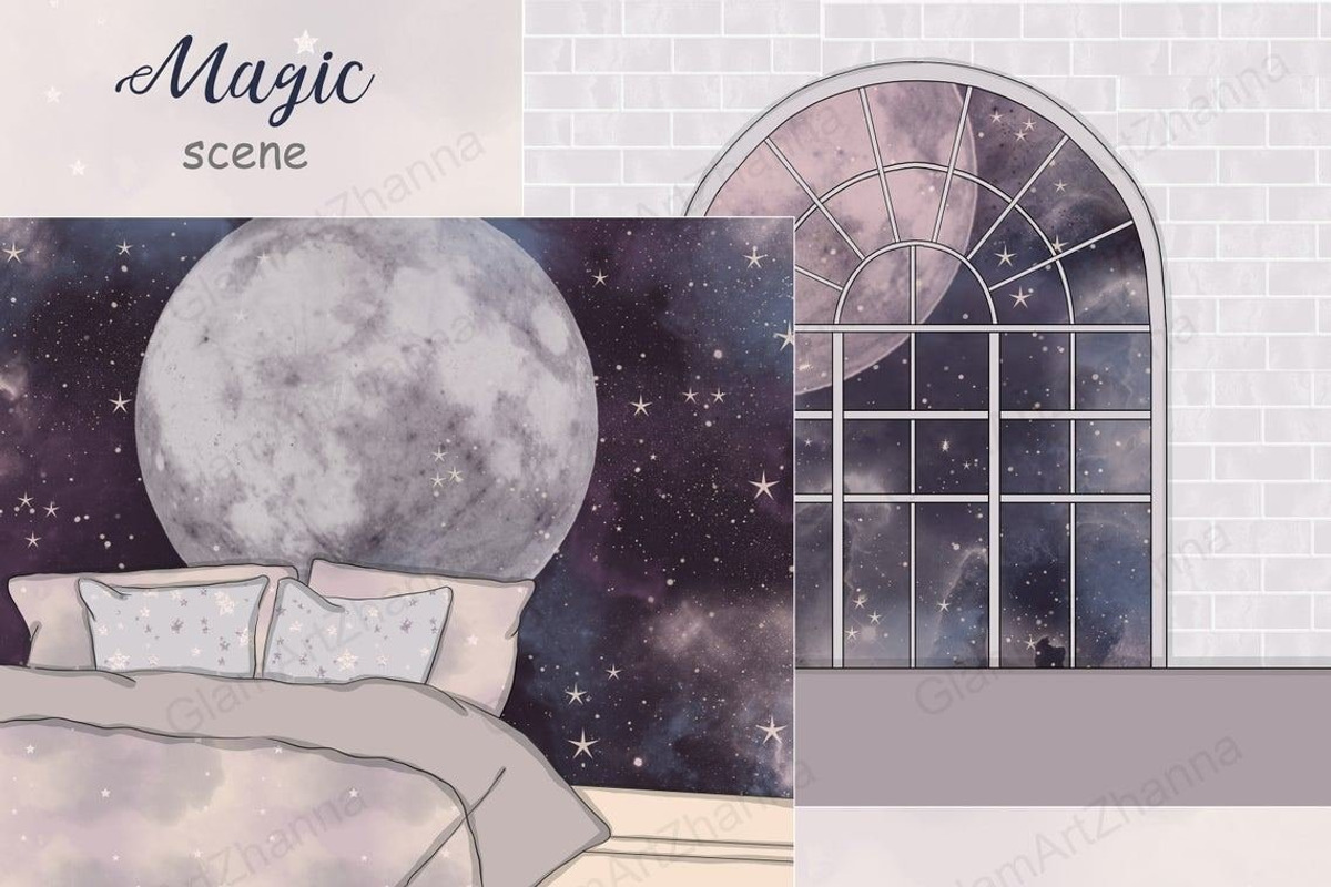 Magic Scene, a Decorative Illustration by GlamArtZhanna (Photo 2 of 2)