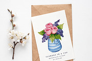 Flowers in a cup, cottagecore, an Illustration by swiejko (Thumbnail 3 of 6)