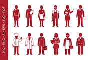 People Silhouettes Vector Bundle, a Person Illustration by nandinigraphics (Thumbnail 3 of 5)