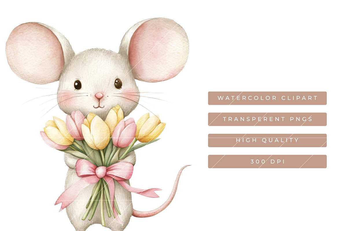 Watercolor Tulip Field Clipart, a Healthcare Illustration by SparkyDesignsUS (Photo 7 of 9)