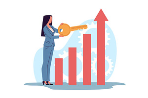 Business success. Company progress, a Finance Illustration by YummyBuum