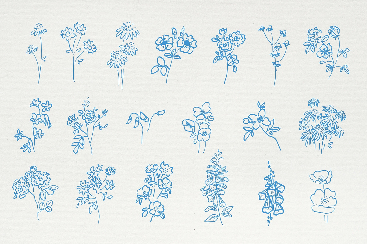 Whimsical Floral: 70 illustrations, an Object Graphic by PaperJamLab (Photo 6 of 12)