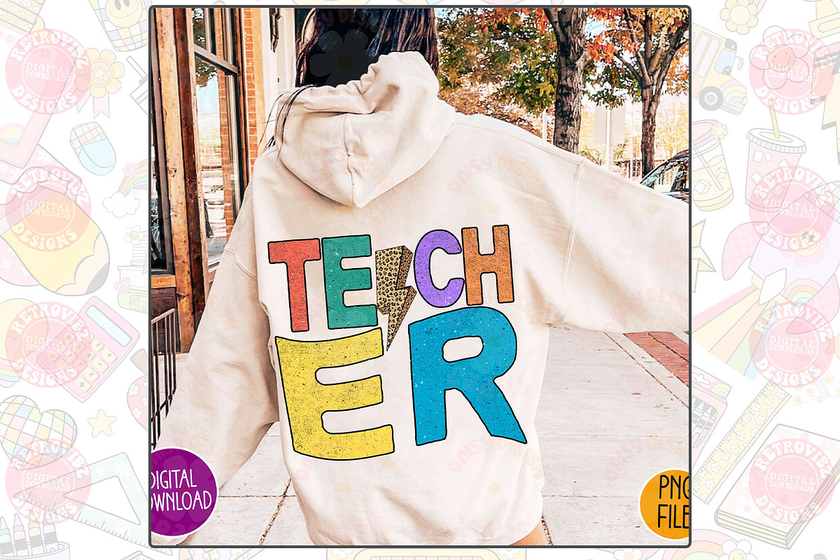Retro Teacher Png Bundle, an Object Graphic by RETROVIBZDESIGNS (Photo 4 of 9)