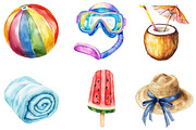Summer Swimming Clipart, an Illustration by SinaCreation (Thumbnail 2 of 4)