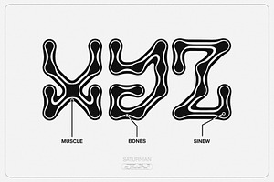 JWV - SATURNIAN - Bio-digital Font