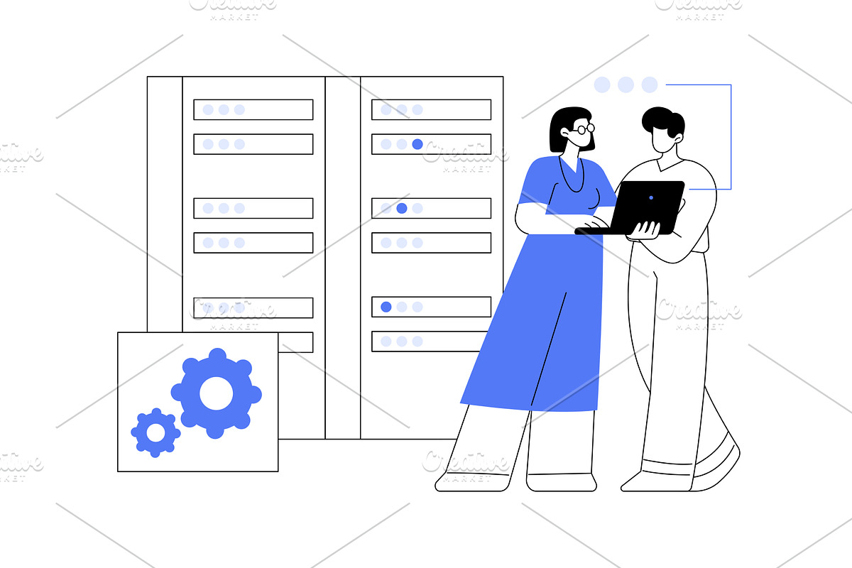 Big data isolated cartoon vector, an Education Illustration by Visual Generation
